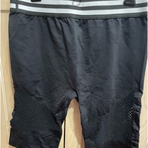 Mono b black bike shorts with mesh cutouts